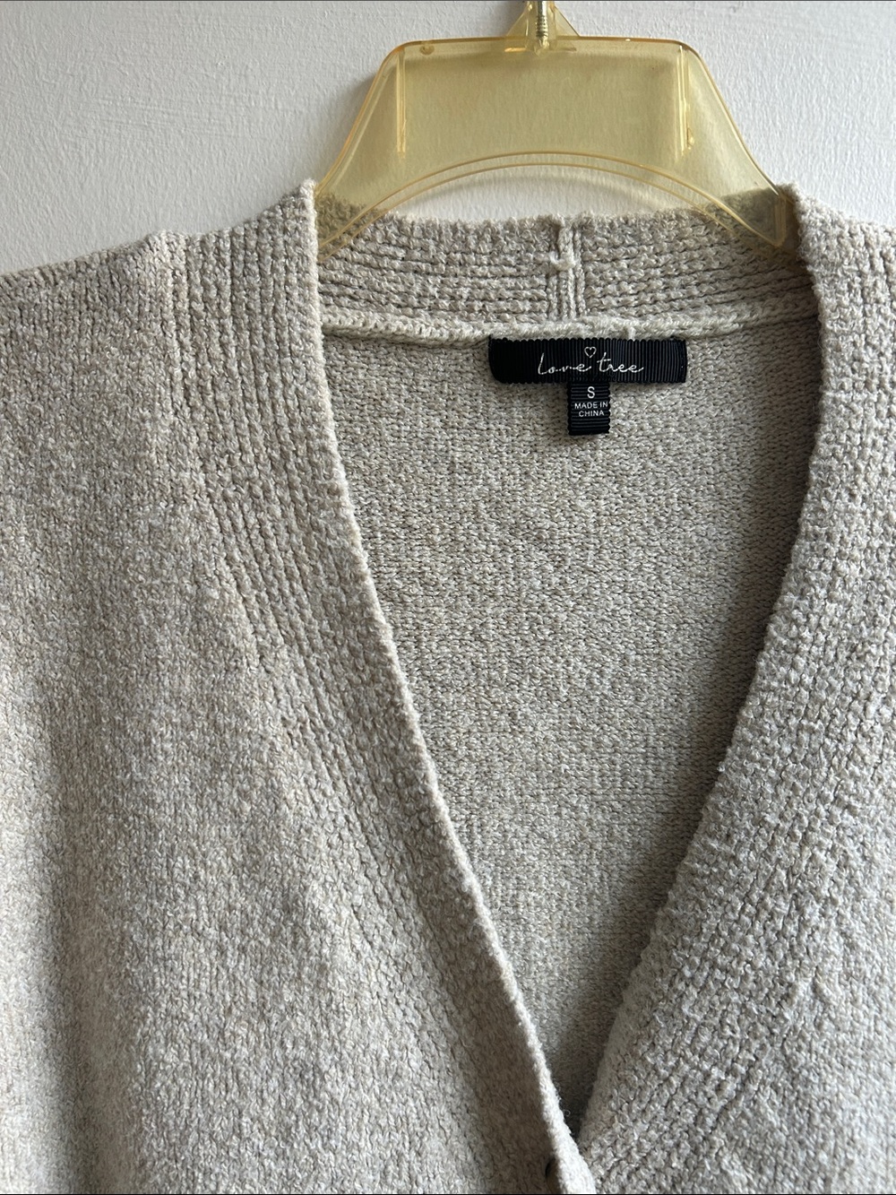 Love Tree Cream Cropped Cardigan Sweater - Picture 3 of 3